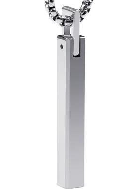 钨金简约男士项链潮百搭吊坠刻字