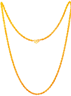 麻花仿黄金锁骨链