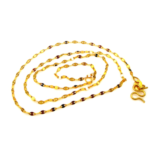 真空镀厚金圆珠链百搭套链细款盒子链蛇骨项链女细毛衣链项链全集