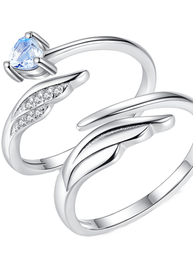 情侣戒指女男纯银一对小众设计感