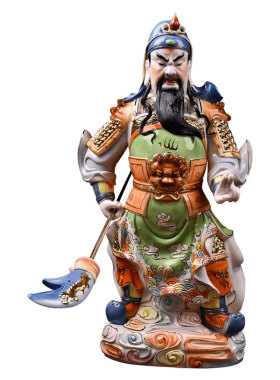 【感恩结缘优惠】釉下彩武财神关公神像家居饰品