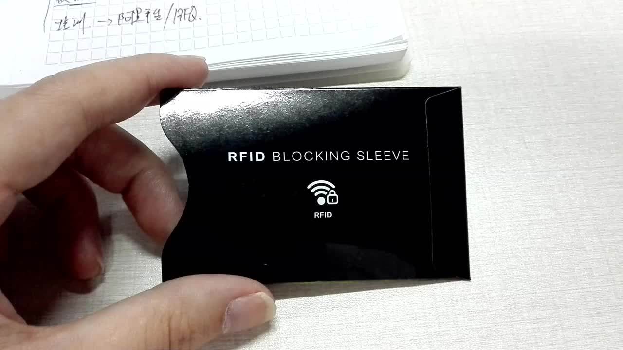 Rfid Blocking Aluminum Safety Sleeve/credit Card Protector Custom Rfid