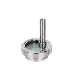 304不锈钢活接视镜带灯卫生级焊接观察活接视窗带LED手电筒Φ57