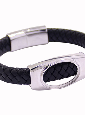 diys925空托男女镶嵌松石手镯