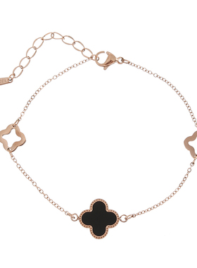 小众贝壳钛钢玫瑰金不掉色手链