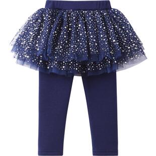 女宝宝裤裙假两件秋冬款打底裤外穿女童加绒加厚裤子冬装儿童裙裤