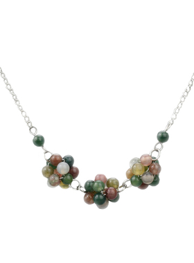 素元东陵玉石短款韩国夏季锁骨链