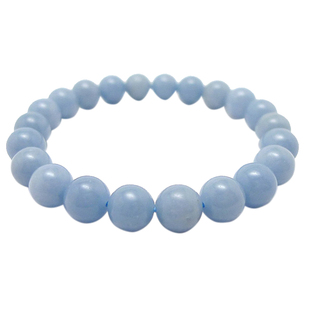 天然蓝天使单圈手串蓝天石水晶送女友手链浅蓝色手链