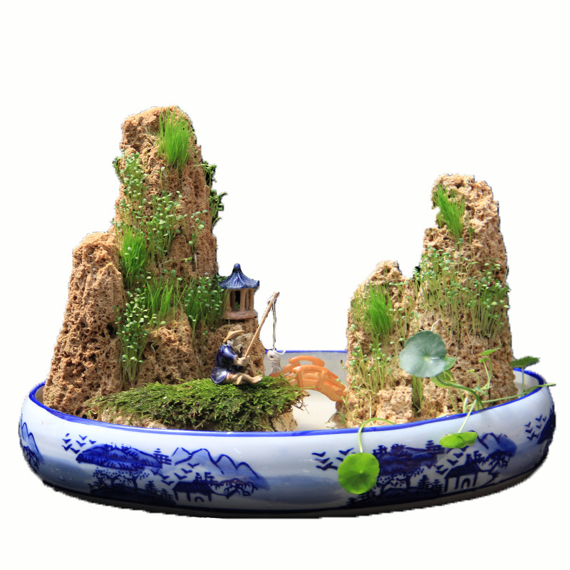 纯天然吸水石上水石假山奇石山水