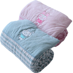 无印天竺棉儿童春秋被针织纯棉幼儿园空调夏凉被冬季婴儿宝宝被子