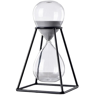 金属沙漏计时器30分钟圣诞节礼物轻奢计时沙漏创意办公室客厅摆件