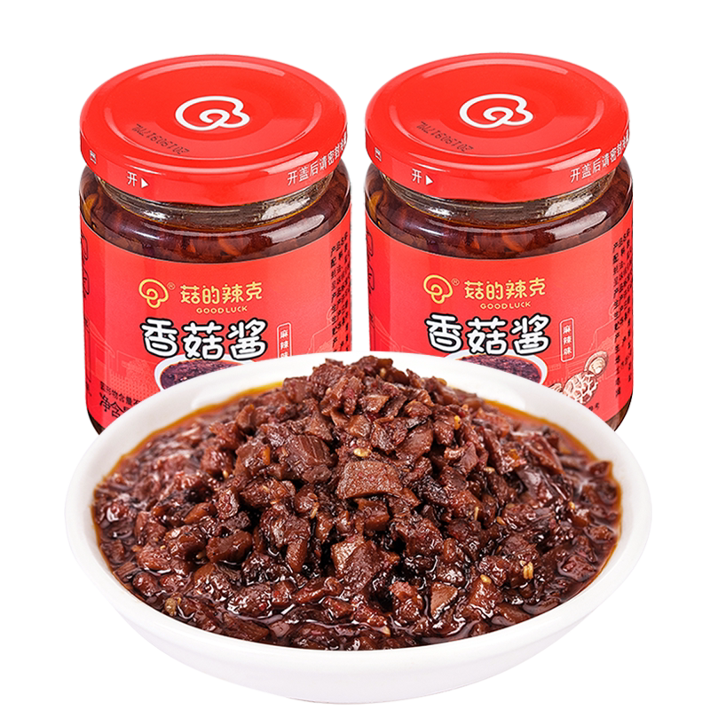 菇的辣克麻辣香菇酱辣椒酱   瓶装下饭酱拌酱蘑菇酱辣酱
