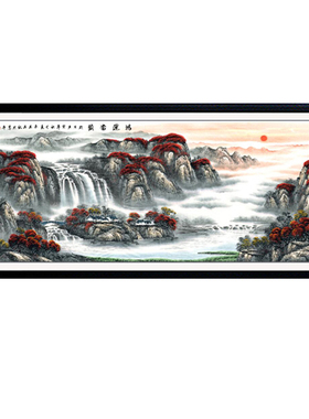鸿运当头办公室客厅装饰画国画