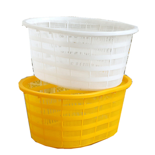 加厚塑料箩筐椭圆形周转篓腰箩大号西瓜筐水产运输框虾篓蛋形箩筐