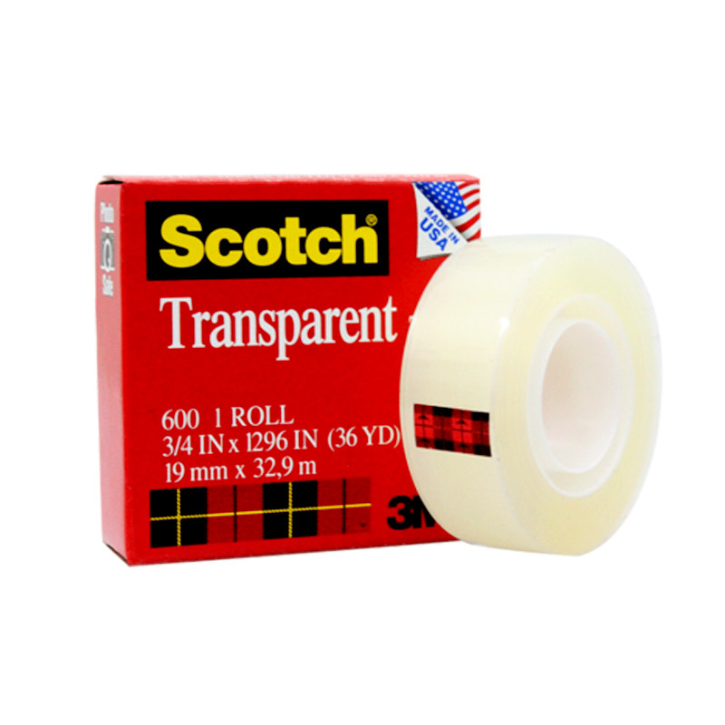 3M600测试胶带思高Scotch百格透明胶带油墨附着力检测无痕胶纸
