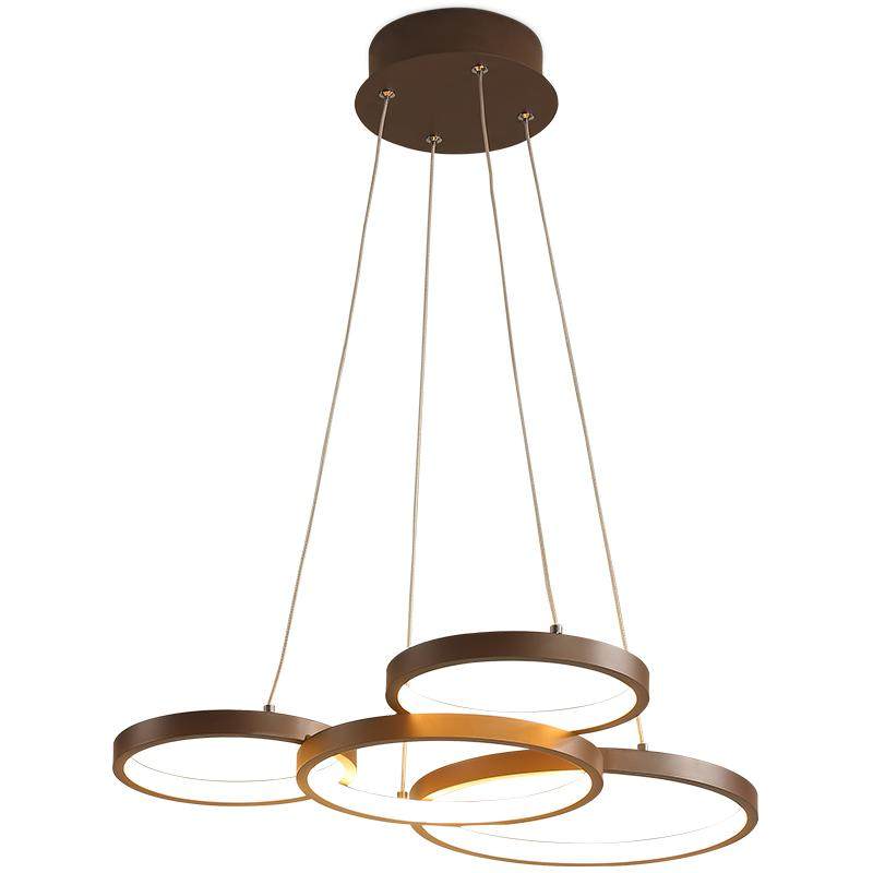 led吊灯现代简约个性创意圆形客厅灯餐厅灯北欧书房卧室艺术灯具_虎窝淘