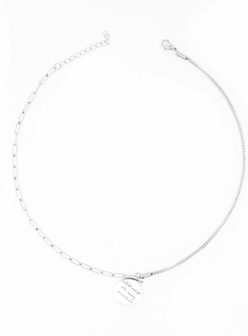 钛钢镂空ins冷淡风锁骨链现货