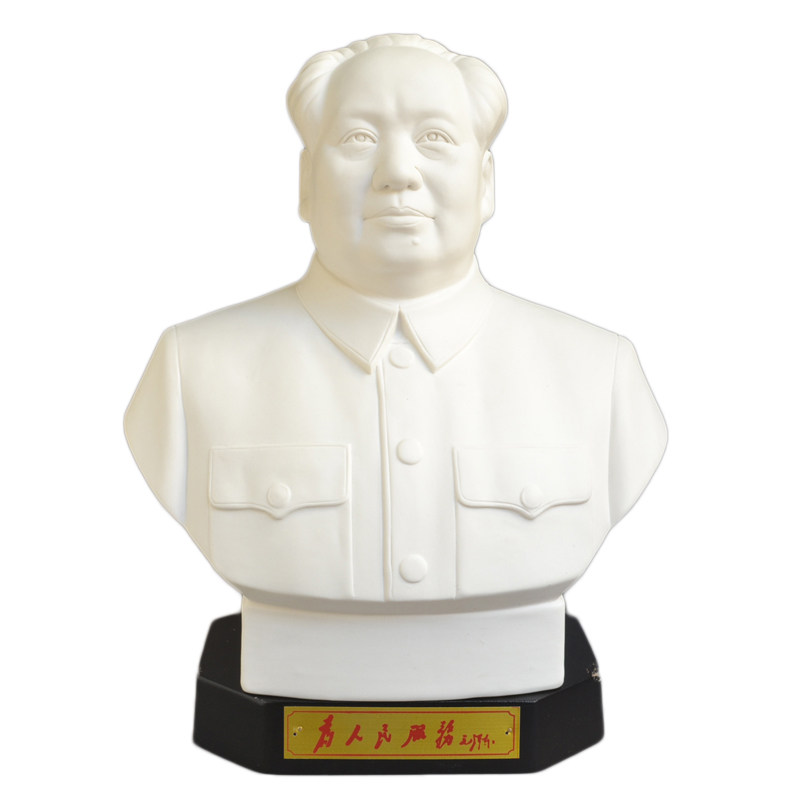 白瓷毛主席雕像塑像毛泽东像摆件