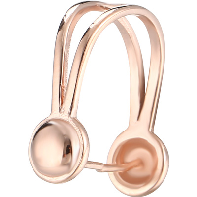 横孔扣圆珠项坠托diy琥珀银吊