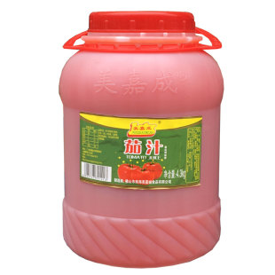 美嘉成茄汁4.3公斤包邮 餐饮大桶蕃茄酱 西红 鲜红 沙司 调味酱