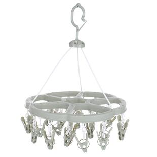 加厚家用晾衣架挂衣夹圆形塑料防风多夹子衣架内衣袜子晾晒夹