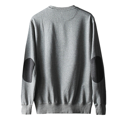 秋冬季套头纯棉毛圈百搭补丁卫衣