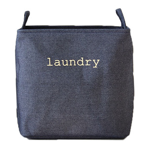 北欧家居收纳桶棉麻杂物框玩具储物框牛仔布脏衣篓折叠收纳提手筐