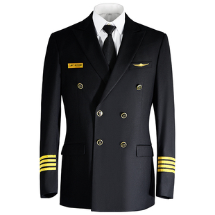 国航制服高端航空副机长空少男飞行员西装外套春秋装售楼礼服年会