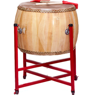 正宗黄牛皮鼓椿木战鼓白茬鼓白坯堂鼓18寸24寸牛皮大鼓原木本色鼓