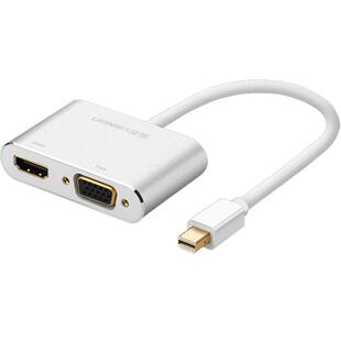 绿联 minidp转hdmi/vga适用电脑转换器投影仪接口macbook pro/air高清surface接笔记本电视雷电转接头线