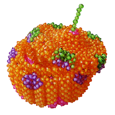 diy南瓜love爱心送教程手工串珠