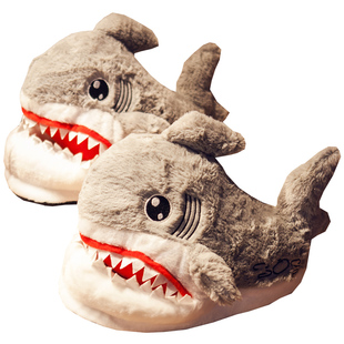 卡通企鹅拖鞋女宿舍室内厚底防滑棉拖鞋月子鞋可爱男情侣家居冬季