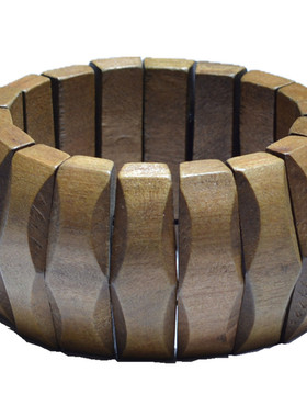 情侣复古做旧欧美风木珠饰品手链