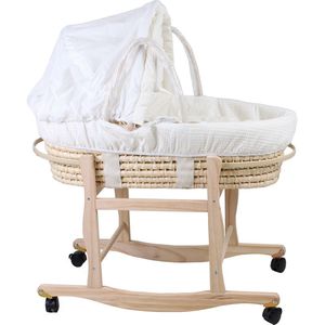 草艺佳婴儿摇篮支架婴儿手提篮睡篮便携婴儿摇篮床滚轮不含提篮