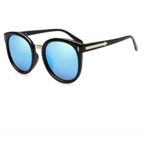 新款明星款偏光太阳镜女潮圆脸彩膜开车眼镜男配有度数的近视墨镜