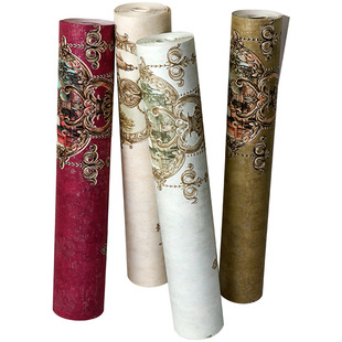 3D立体欧式墙纸复古美式大花壁纸奢华法式客厅卧室背景墙2026新款