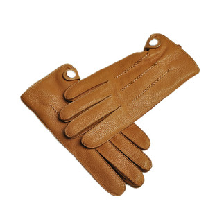 ELMA真皮男士手套进口鹿皮羊绒里春秋保暖手套驾驶开车手套EM012