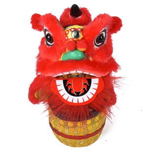 舞狮摆件佛山手工醒狮车载装饰中国风礼品送老外南狮子头礼品饰品