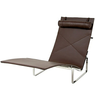 诺曼邸设计师家具 pk24 chaise longue chair/进口真皮休闲躺椅