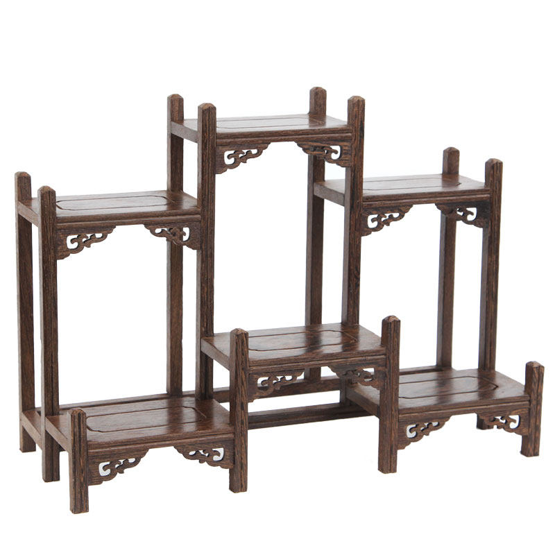 红木紫砂壶架子鸡翅木茶杯茶具架加大加宽实木置物架工艺品摆件托