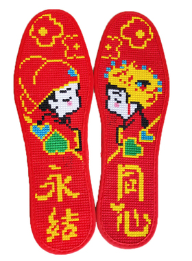 手工十字绣鞋垫成品好穿