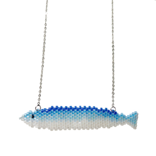 diy手工串珠首饰材料包秋刀鱼项链日本miyuki古董珠绣新手款视频