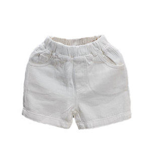 儿童休闲短裤夏季新款宝宝男童白色洋气牛仔热裤女童三分裤外穿潮
