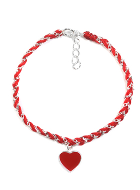 thisness红绳特辑纯银珐琅红心
