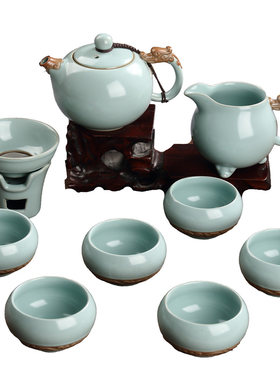 恒缘汝窑功夫茶具茶杯陶瓷礼品