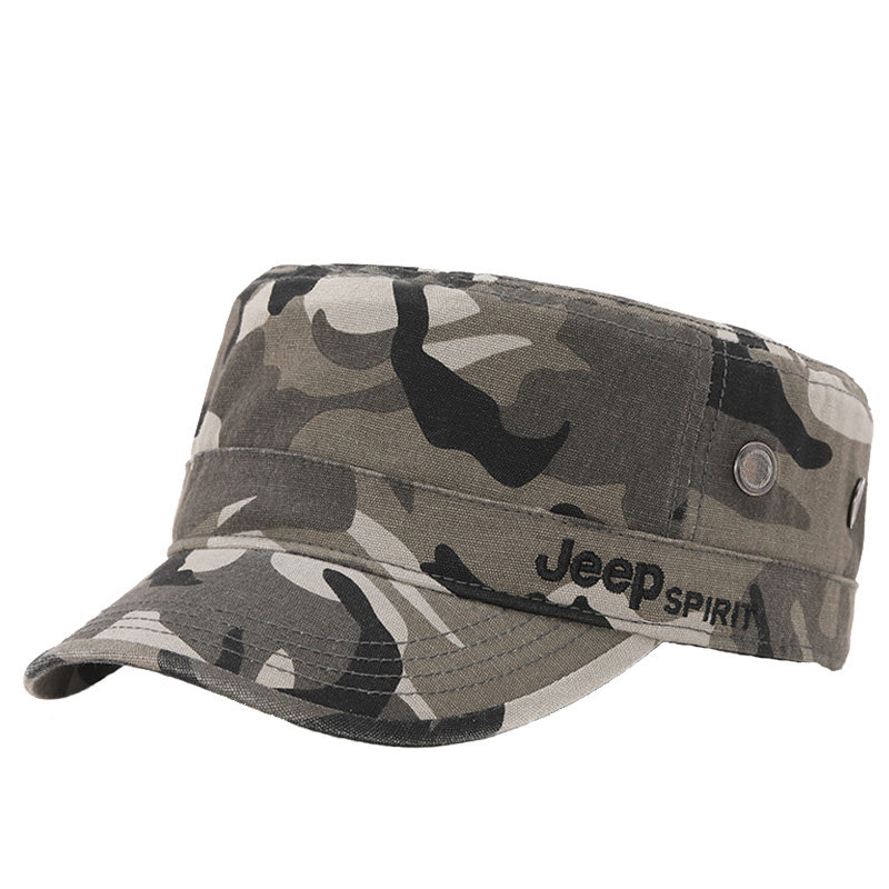 jeep正品吉普春季户外迷彩平顶帽