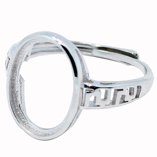 S925纯银戒指空托男女款7*910*13.812*1611*1815*20DIY玉石镶嵌托