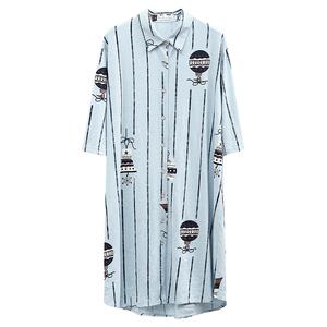 夏天全棉韩版短袖条纹家居服