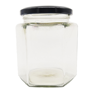 六棱泡酒玻璃瓶密封罐带盖食品级罐子辣椒酱柠檬膏蜂蜜小六角果酱