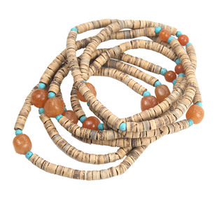 INVIA多圈手链ins小众设计洪辰瑶Kelly网红同款腕饰木石天然手串